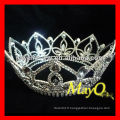 Full Round Crystal Queen reportage couronne, gros couronnes et tiaras, couronnes rondes à vendre